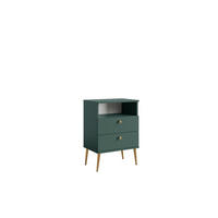 NACHTTISCH Grün 50/69,5/33,9 - Grün, Holzwerkstoff (50/70/34cm) - RAUMHIRSCH FURNITURE