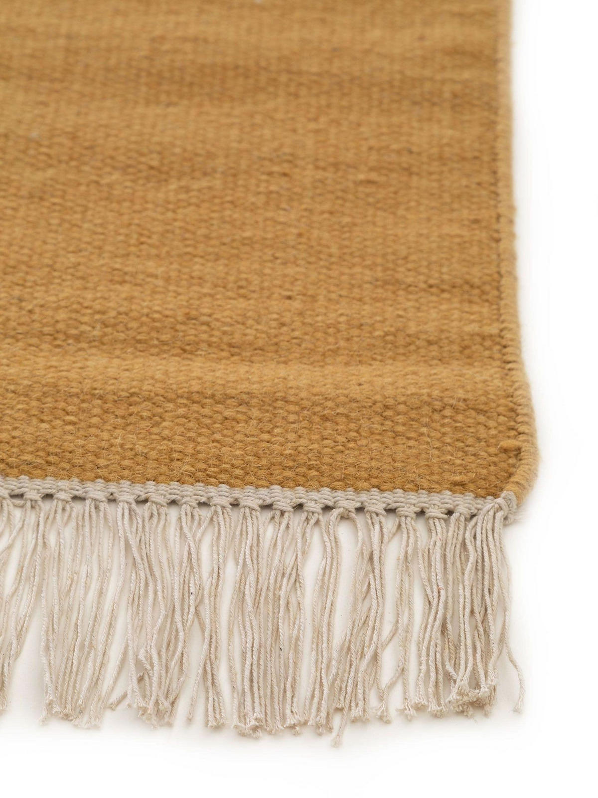 TEPPICH Wollteppich Liv Gelb - Gelb, Textil (70/1cm) - KUNSTLOFT
