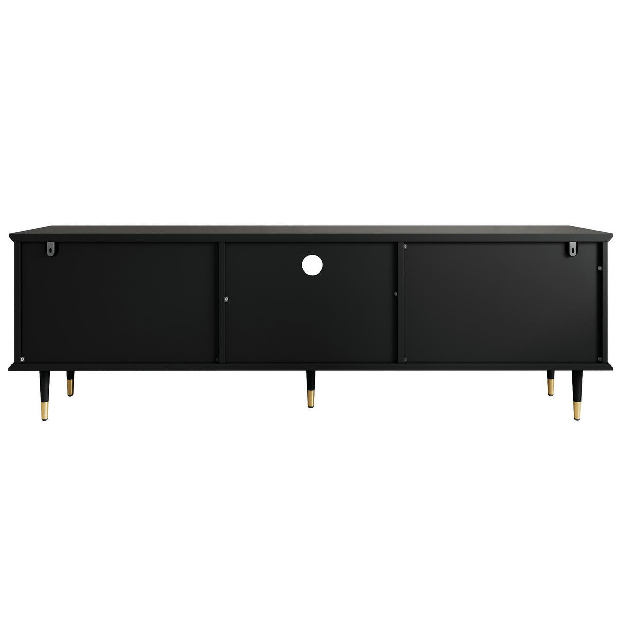LOWBOARD DE-40219 mit Soft-Close-Scharnieren Schwarz - Schwarz, Holzwerkstoff (170/54/36cm) - ComfortXL