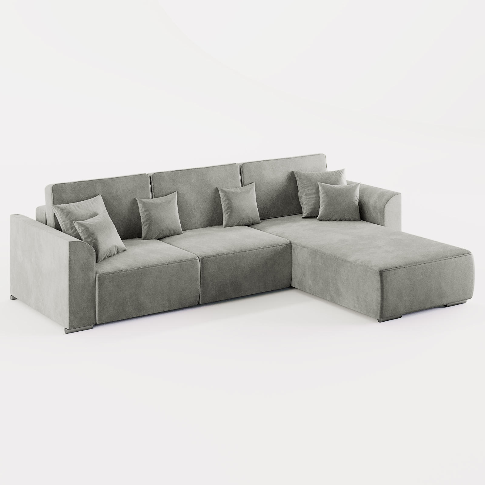 Barchello Ecksofa Grau 293x195 cm