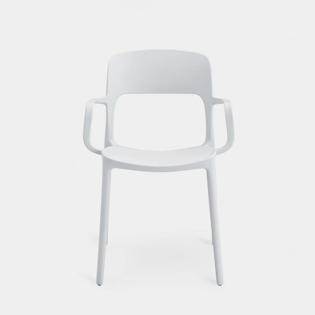 STUHL FÜR DRAUSSEN Klint Weiß 53 cm x 83 cm - Weiß, Kunststoff (53/83/56cm) - Klast Home