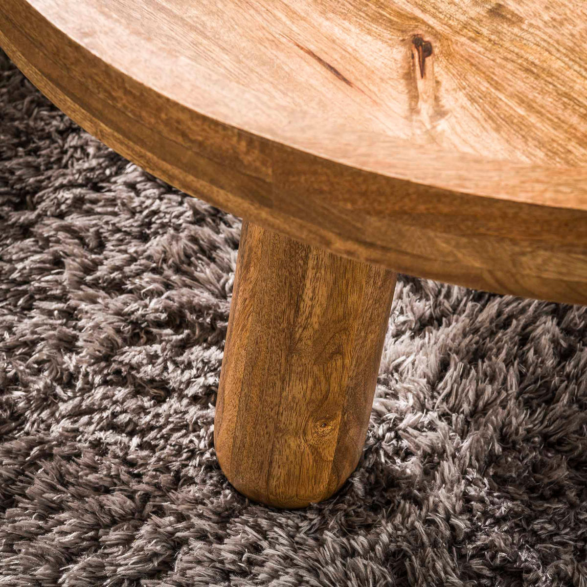 COUCHTISCH Dreibein Beige 80/80/40 cm 2er-Set - Beige, Holz (80/80/40cm) - Hoyz Collection