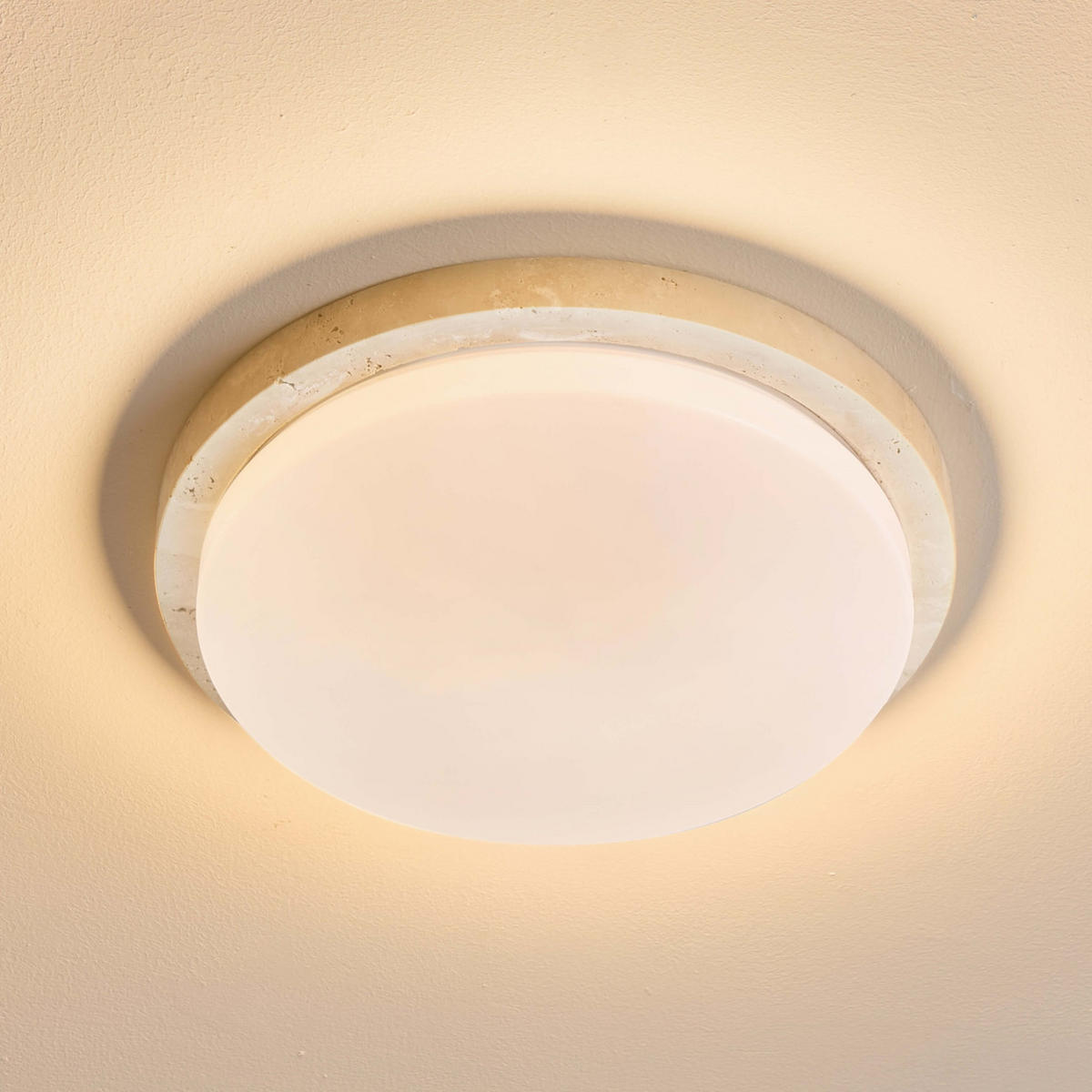 DECKENLEUCHTE Malba, Beige und Weiß, 6.2cm - Beige, Metall (6.2/31/6.2cm) - KOSILUM
