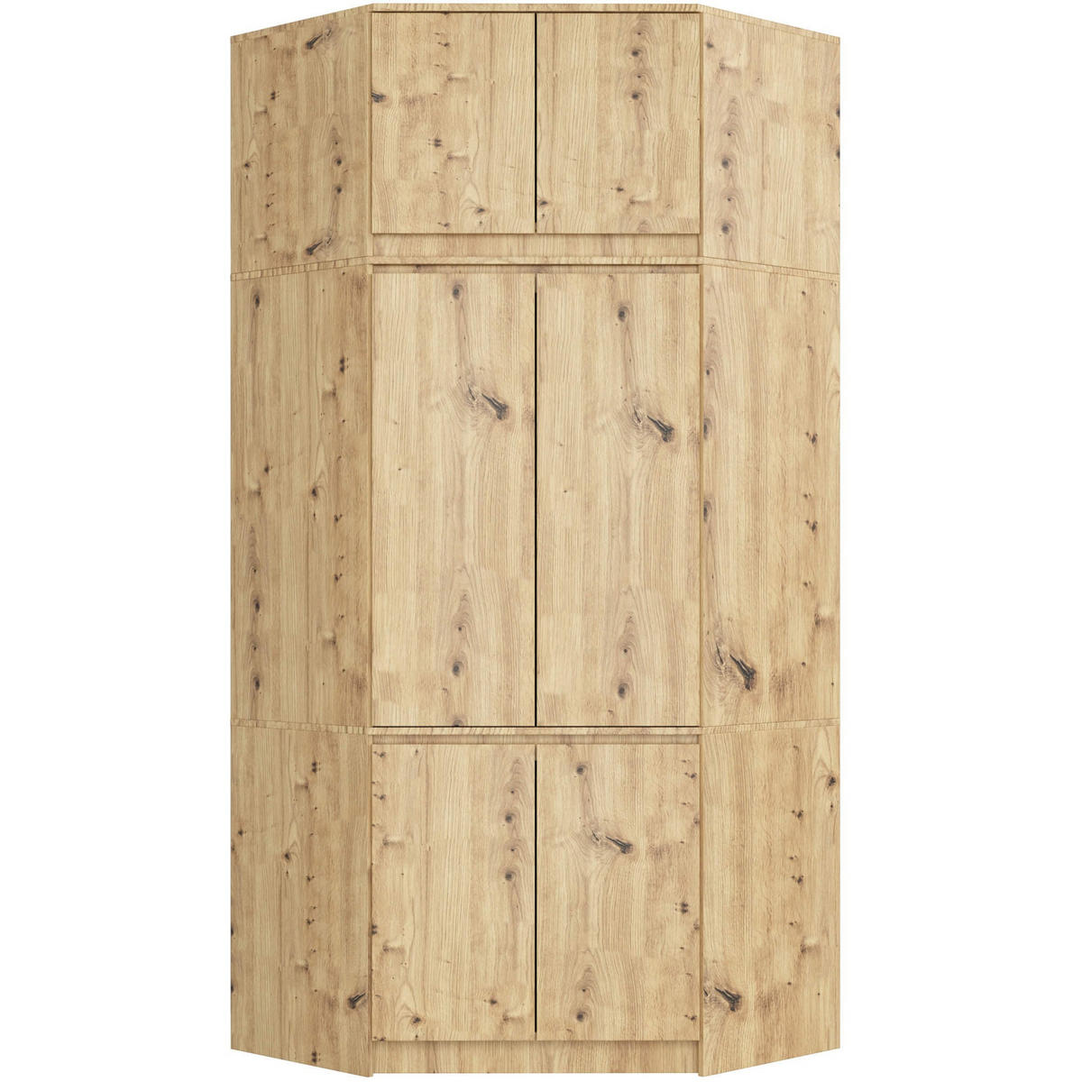KLEIDERSCHRANK Eiche Artisan 235/100/50 - Eiche Artisan, Holzwerkstoff (100/235/50cm) - RAUMHIRSCH FURNITURE