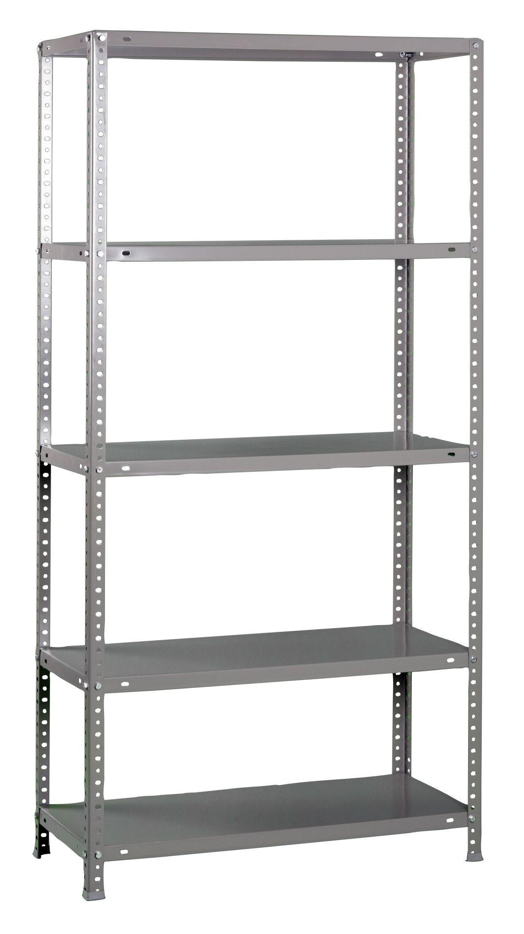 SCHRAUBREGAL PANDA | HxBxT 180x80x40cm | Fachlast 100kg | Verzinkt - Silberfarben, Metall (80/180/40cm) - PROREGAL
