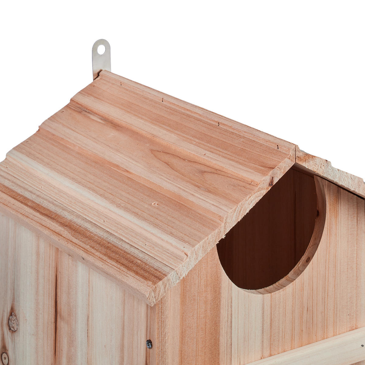 EULEN-NISTKASTEN - Hellbraun, Holz/Metall (25/38.5/28cm) - Relaxdays
