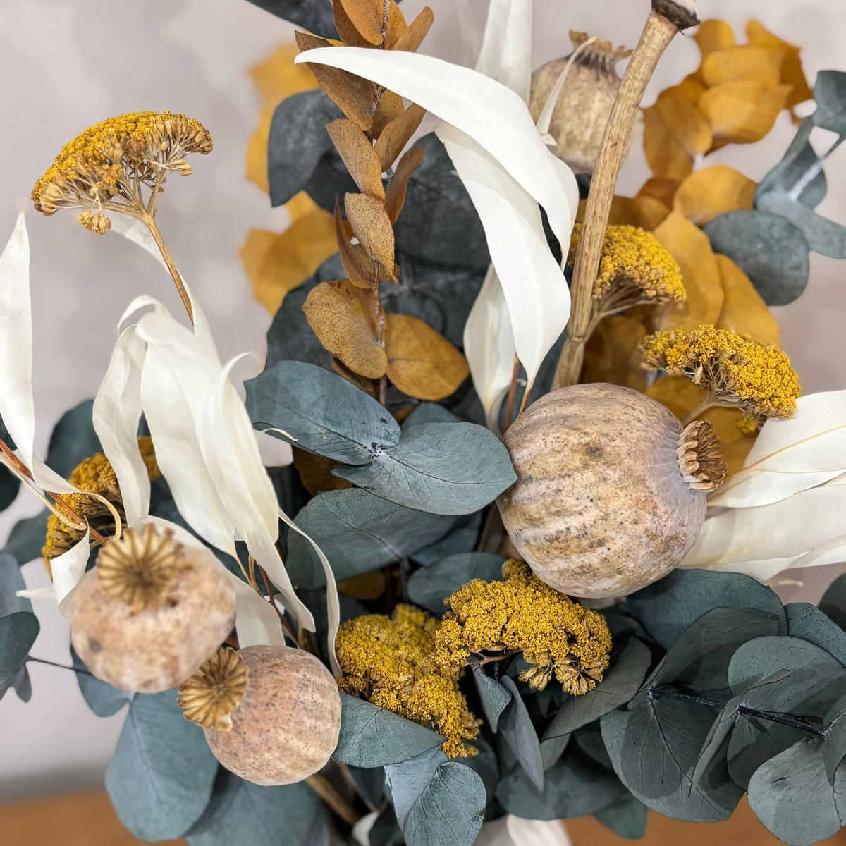 LICHTSPIEL - Trockenblumenstrauß in harmonischen Farben - 50 cm - Naturfarben, Naturmaterialien (50cm) - Lykke & You