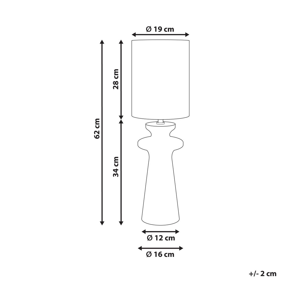 TISCHLAMPE Grün Oteros - Olivgrün, Textil (19/19/62cm) - Beliani