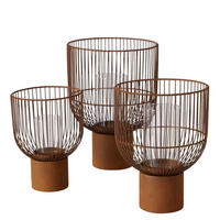 KERZENHALTER Candy 3er-Set - Kupferfarben, Metall (25/35/25cm) - Boltze Home