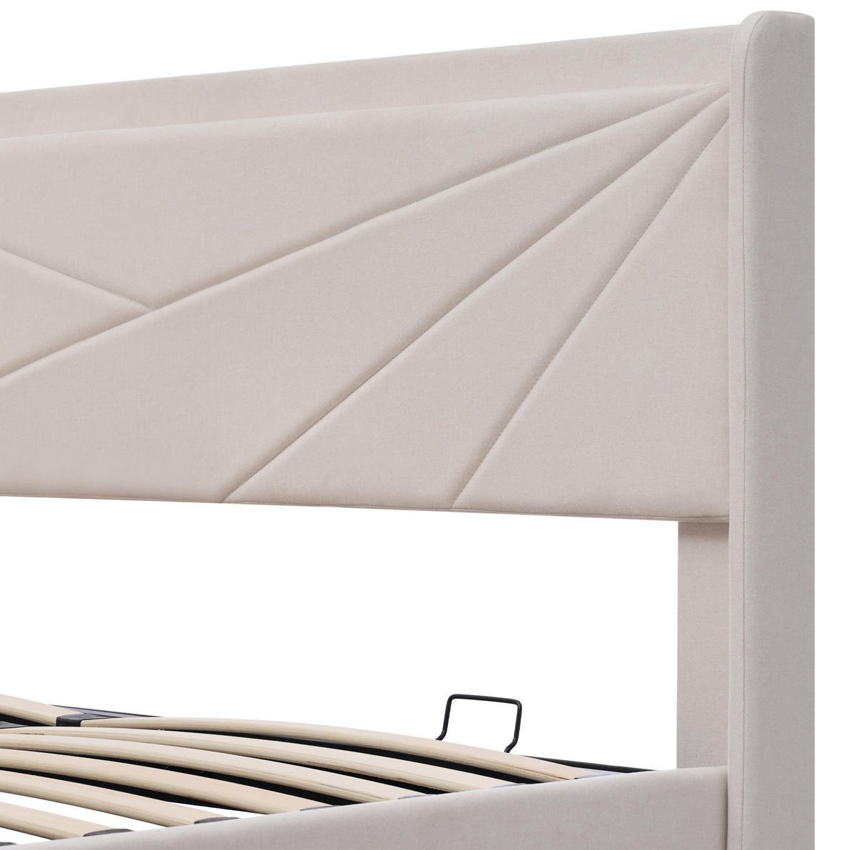 POLSTERBETT mit Bettkasten und USB/Typ-C 140x200 cm Beige inkl. Lattenrost - Beige, Metall (140/200cm) - Meubliv