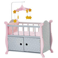 PUPPENBETT mit Lager, Grau, 79cm - Grau, Holzwerkstoff (31/79/57cm) - Teamson Kids