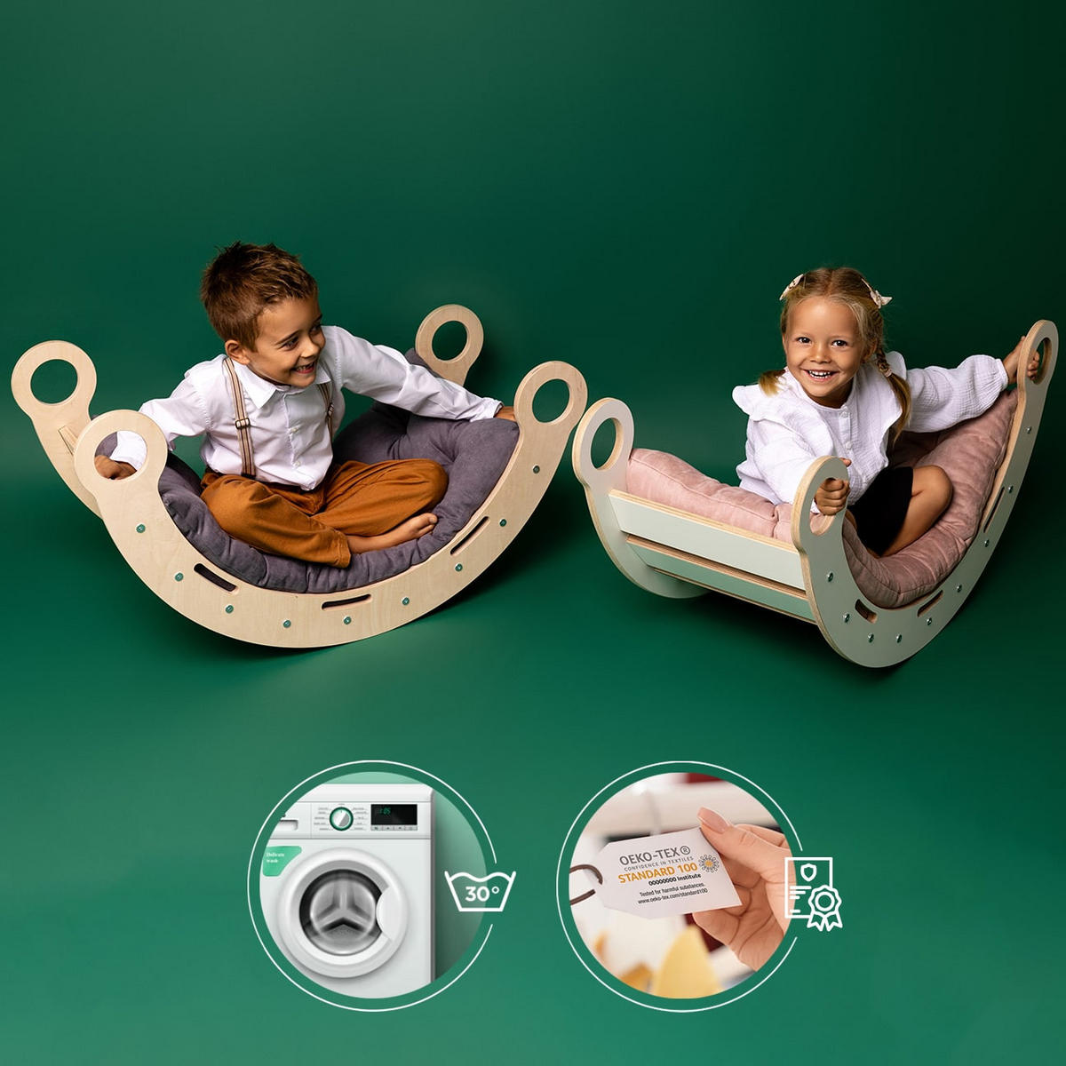 KLETTERBOGEN für Kinder, Natur - Braun, Holz (118/60/50cm) - MeowBaby
