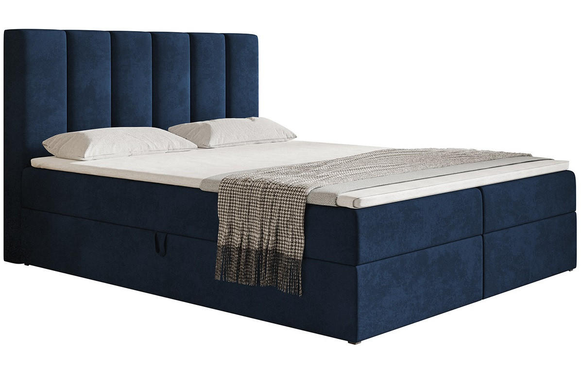 BETT Blau FOX 180x200 cm - Blau, Textil (180/200cm) - Sepro Meble