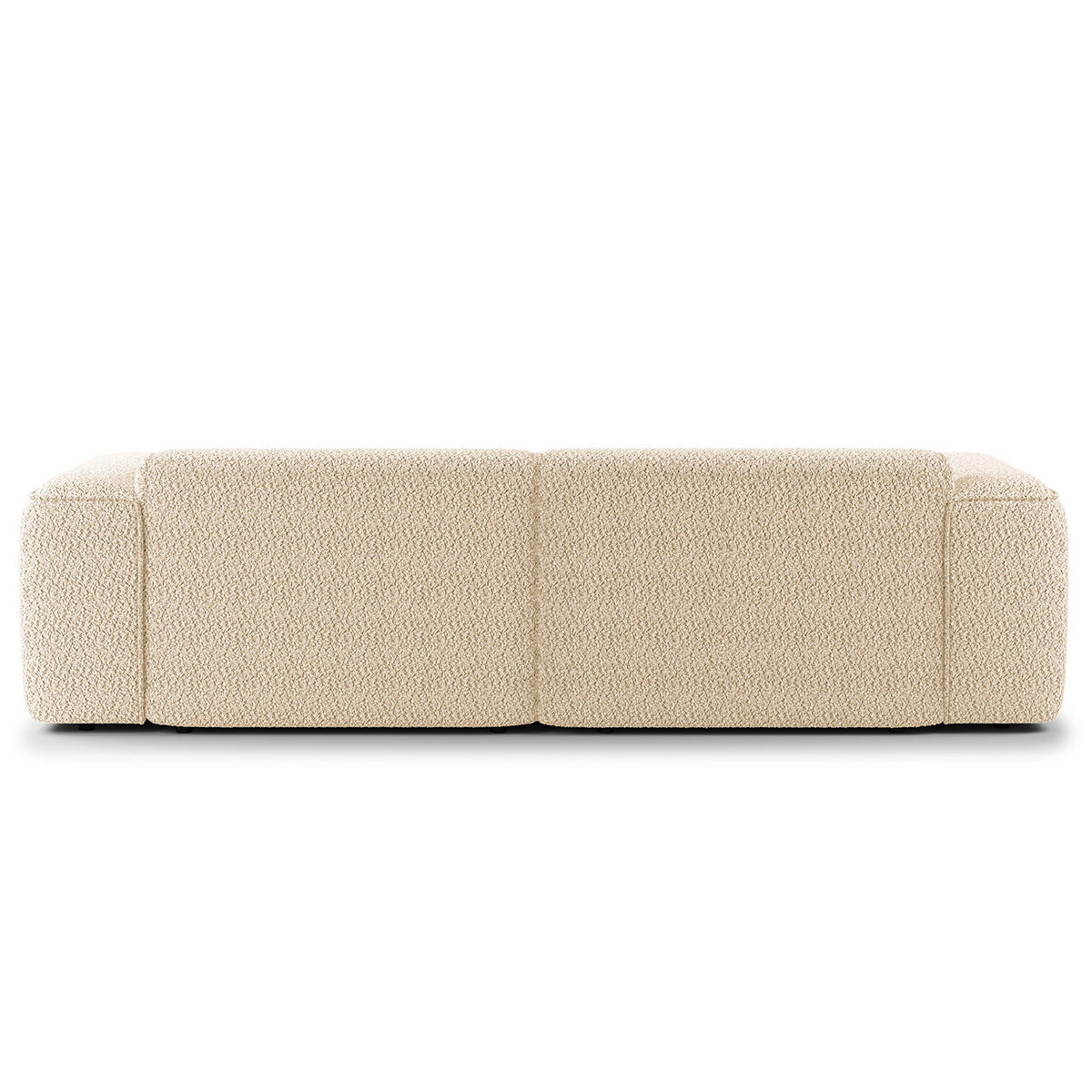 1,5-SITZER ECKSOFA mit Longchair - Beige/Schwarz, Kunststoff/Textil (260/173cm) - home24