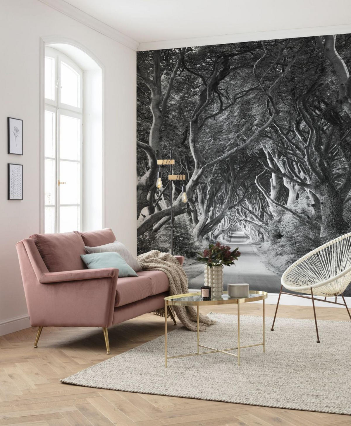FOTOTAPETE Wald 250 x 280 cm - Schwarz, Papier (250/280cm) - Sanders & Sanders