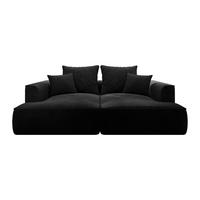 SOFA - 3 Personen - samt - schwarz Pineta - Schwarz, Textil (230/67/180cm) - Vente-Unique
