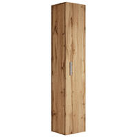 BADEZIMMERSCHRANK Pluto mit 1 Tür Eiche - 30 x 30 x 150 cm - Eichefarben, Holz (30/150/30cm) - Badplaats