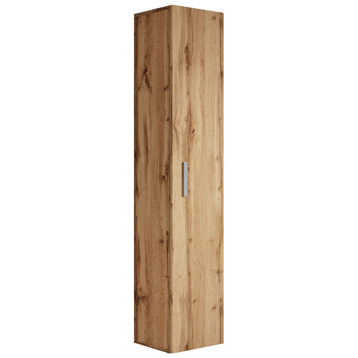BADEZIMMERSCHRANK Pluto mit 1 Tür Eiche - 30 x 30 x 150 cm - Eichefarben, Holz (30/150/30cm) - Badplaats