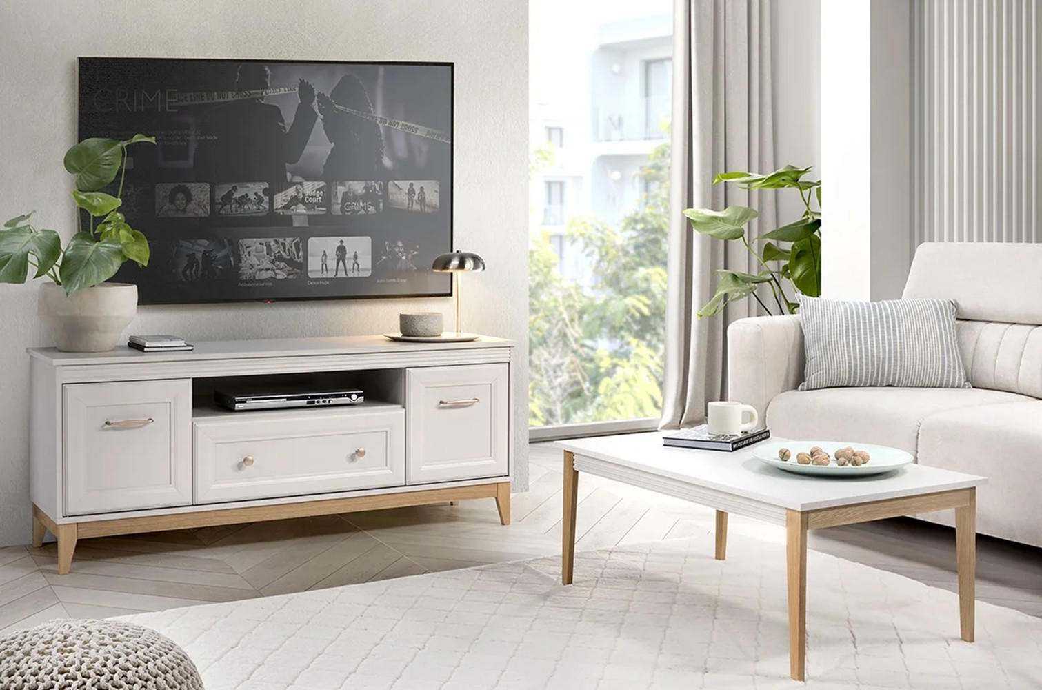 TV-SCHRANK WINDSOR W-9 - Kaschmir, Holzwerkstoff (41/62/179cm) - Meblini