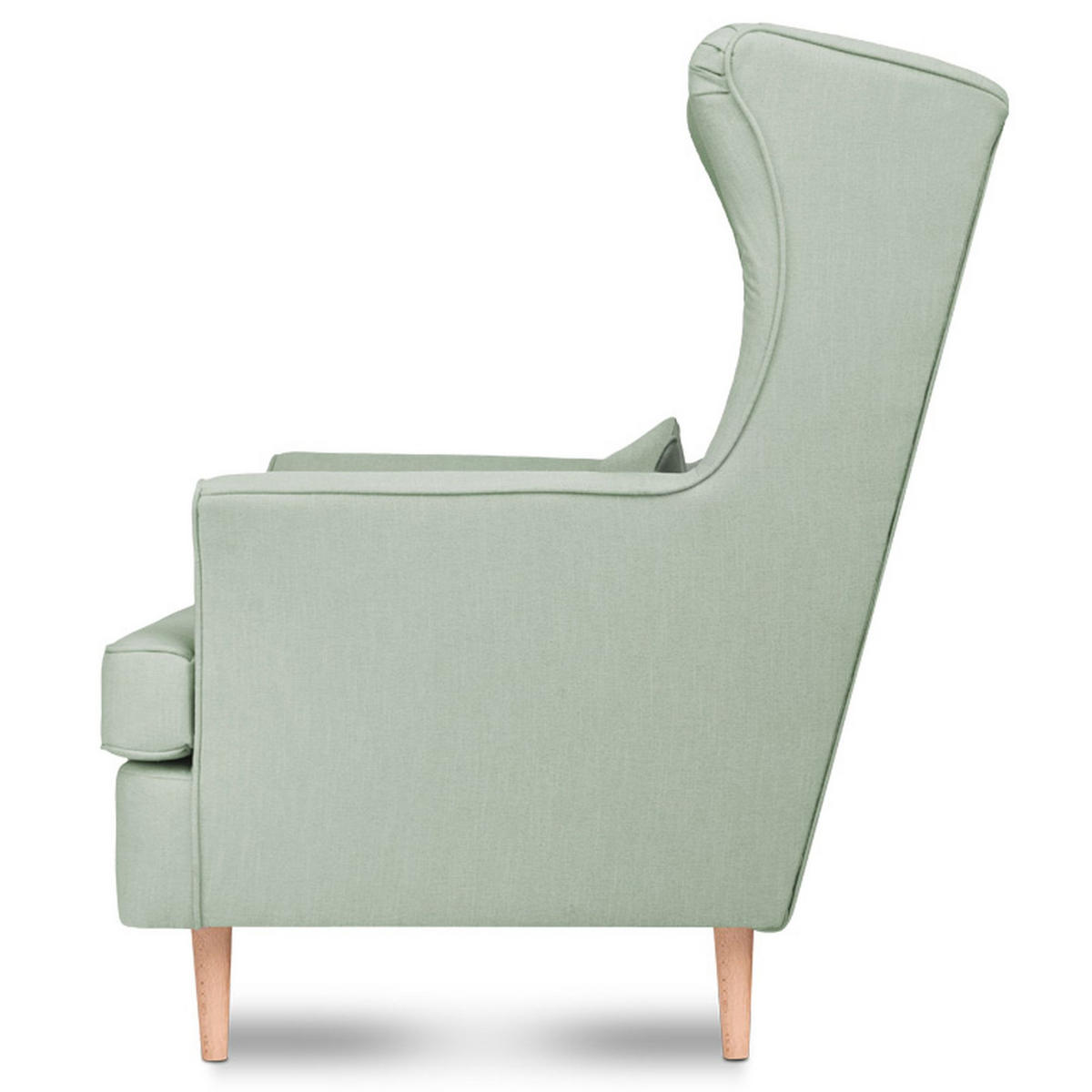 OHRENSESSEL STRALIS inklusive dekorativem Kissen, Mint - Mintgrün, Textil (82/108/80cm) - KONSIMO®