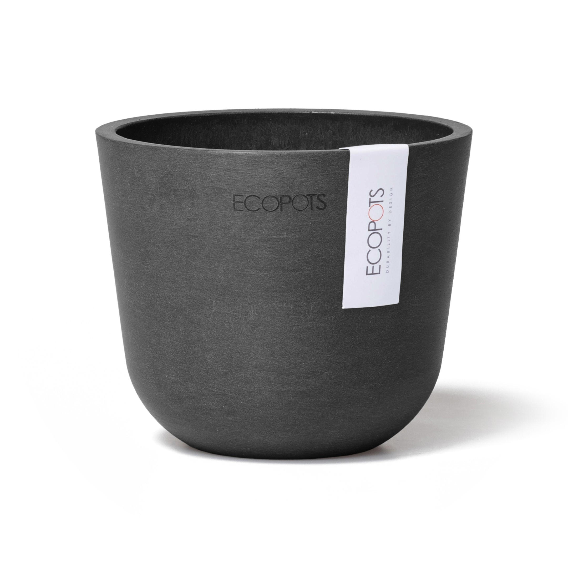 Ecopots Blumentopf Dunkelgrau 9.5 cm
