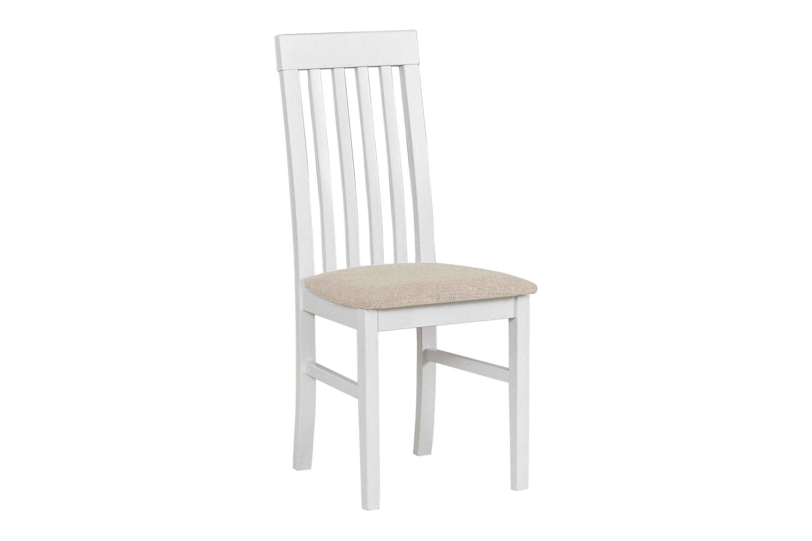 STUHL NILO 1 (2er Set) - Creme/Weiß, Holz (43/96/40cm) - Leaf Design