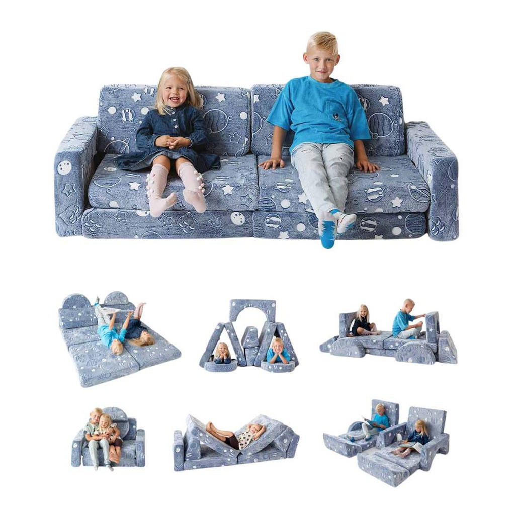 Thumbnail - KomfortKissen Leuchtspielsofa, Grau, Textil, 168x55x73 cm, Kinder- & Jugendzimmer, Jugendmöbel, Jugendsofas