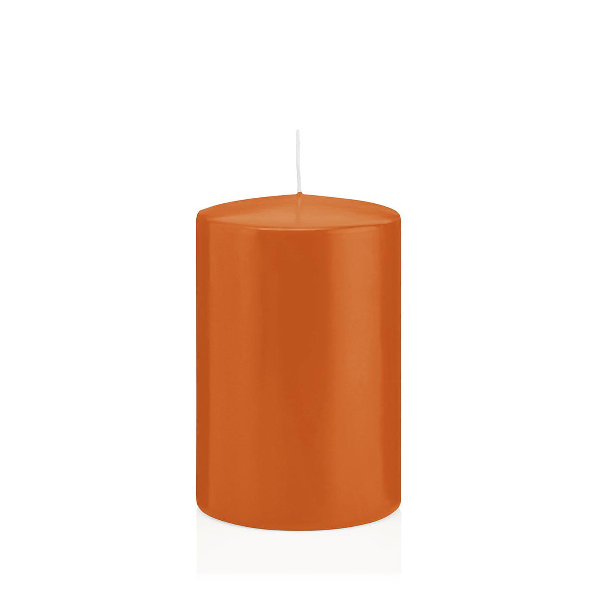 STUMPENKERZEN Aprikose Ø 98 x 150 mm, 6 Stück - Orange, Paraffin (10/15cm) - Wiedemann Kerzen