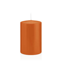 STUMPENKERZEN Aprikose Ø 98 x 150 mm, 6 Stück - Orange, Paraffin (10/15cm) - Wiedemann Kerzen