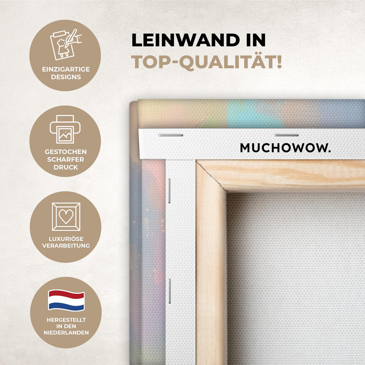 LEINWANDBILD Tulpen - Rosa Akzente - Blau Wanddeko Schlafzimmer 60x90 cm - Pastellblau, Textil (60/90cm) - MuchoWow