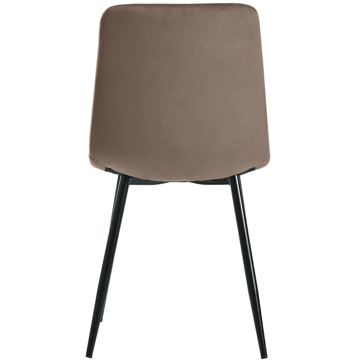 ESSZIMMERSTUHL 4-Tlg Braun, Samt, Metallgestell - Braun, Textil (66/45/70.5cm) - FLIEKS