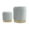 POUF 2er Set Grau 35,5/35,5/44 cm - Grau, Textil (35.5/44/35.5cm) - Mobili Rebecca