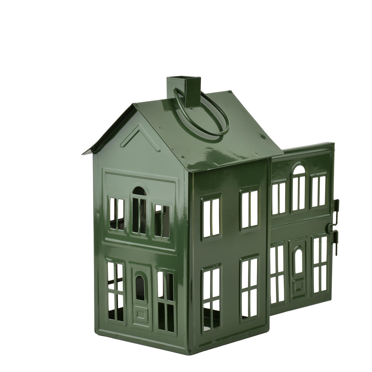 LATERNENHAUS Roger Grün 14,8x14,3xh26,8 cm Metall - Grün, Metall (14.3/26.8/14.8cm) - Mondex