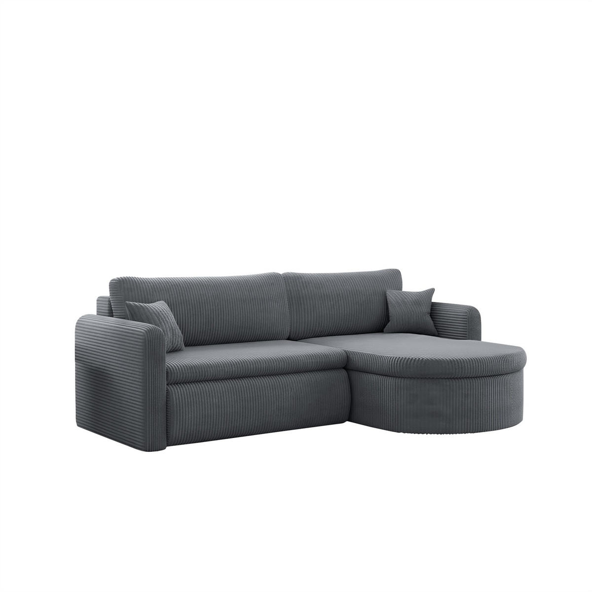 ECKSOFA Feliz In Poso - Grau, Holzwerkstoff/Textil (250/160cm) - Fun Möbel