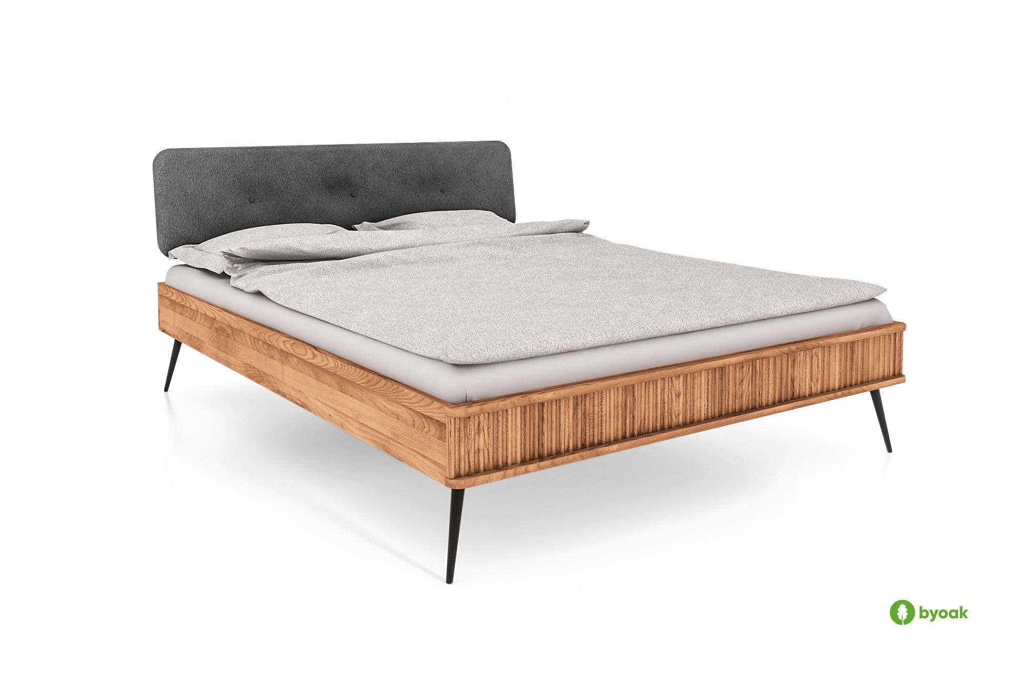 BETT LINA 2 90x200 Kernbuche - Kernbuche, Holz (90/200cm) - byoak