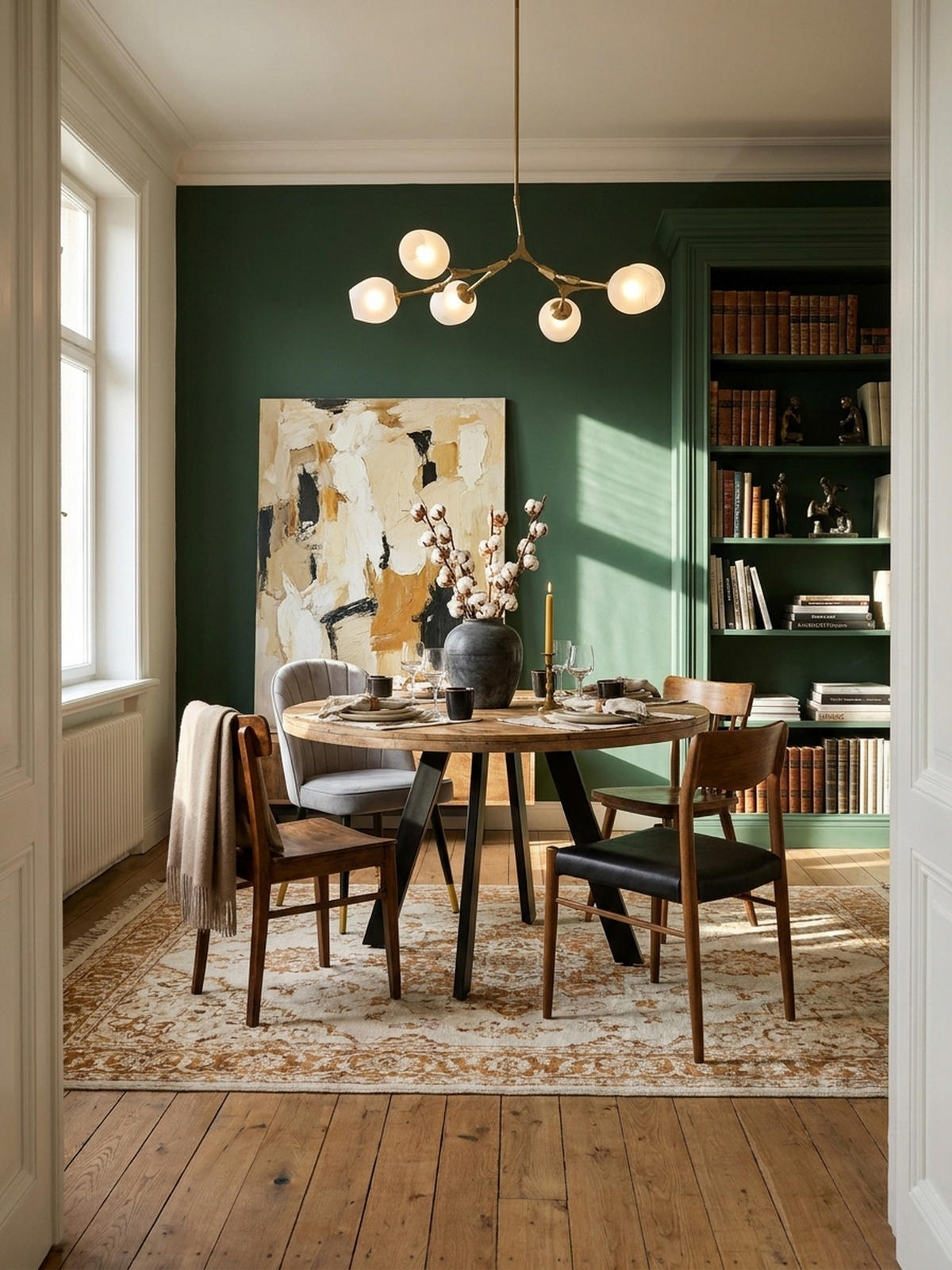 ESSZIMMERTISCH – Rund Mango Massivholz 80x80x75 cm Metallbeine Modern - Schwarz/Braun, Holz/Metall (80/80/75cm) - KADIMA DESIGN