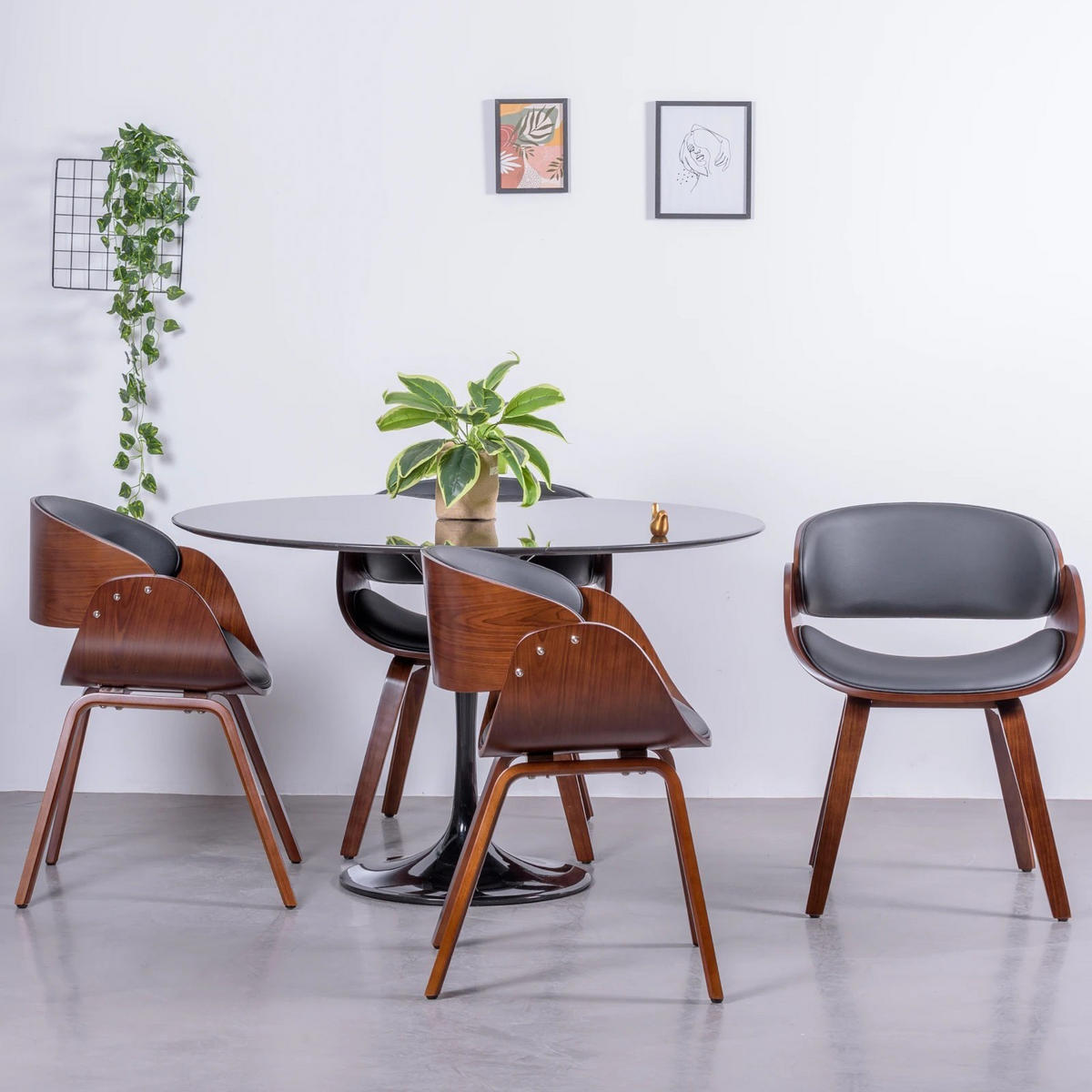STUHL Holz Schwarz - Schwarz, Holz (58/76/49cm) - Nest Dream