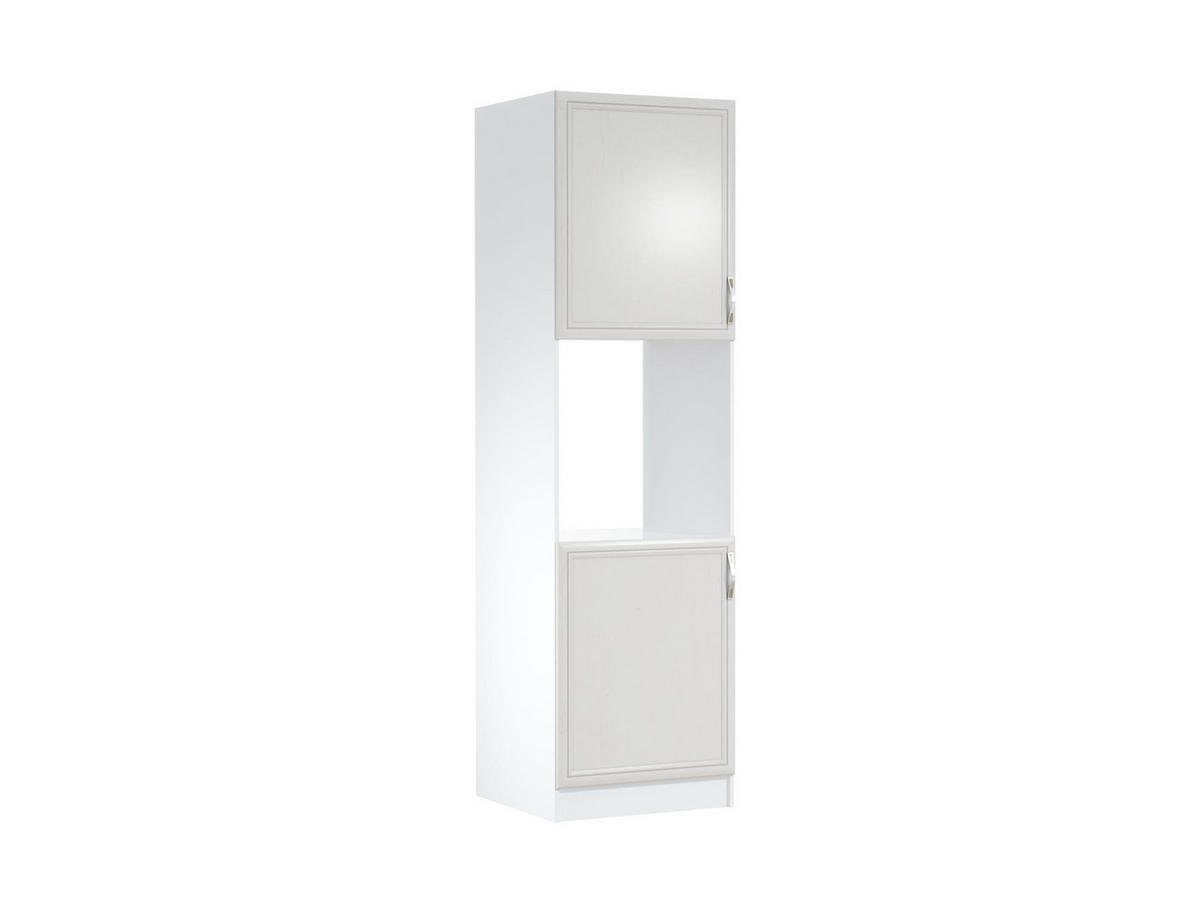HERDUMBAUSCHRANK D60P-P/L – Sycylia Weiß – Weiß / Creme / Rechts - Creme/Weiß, Holzwerkstoff (60/212/58cm) - ROYAL24_MARKT