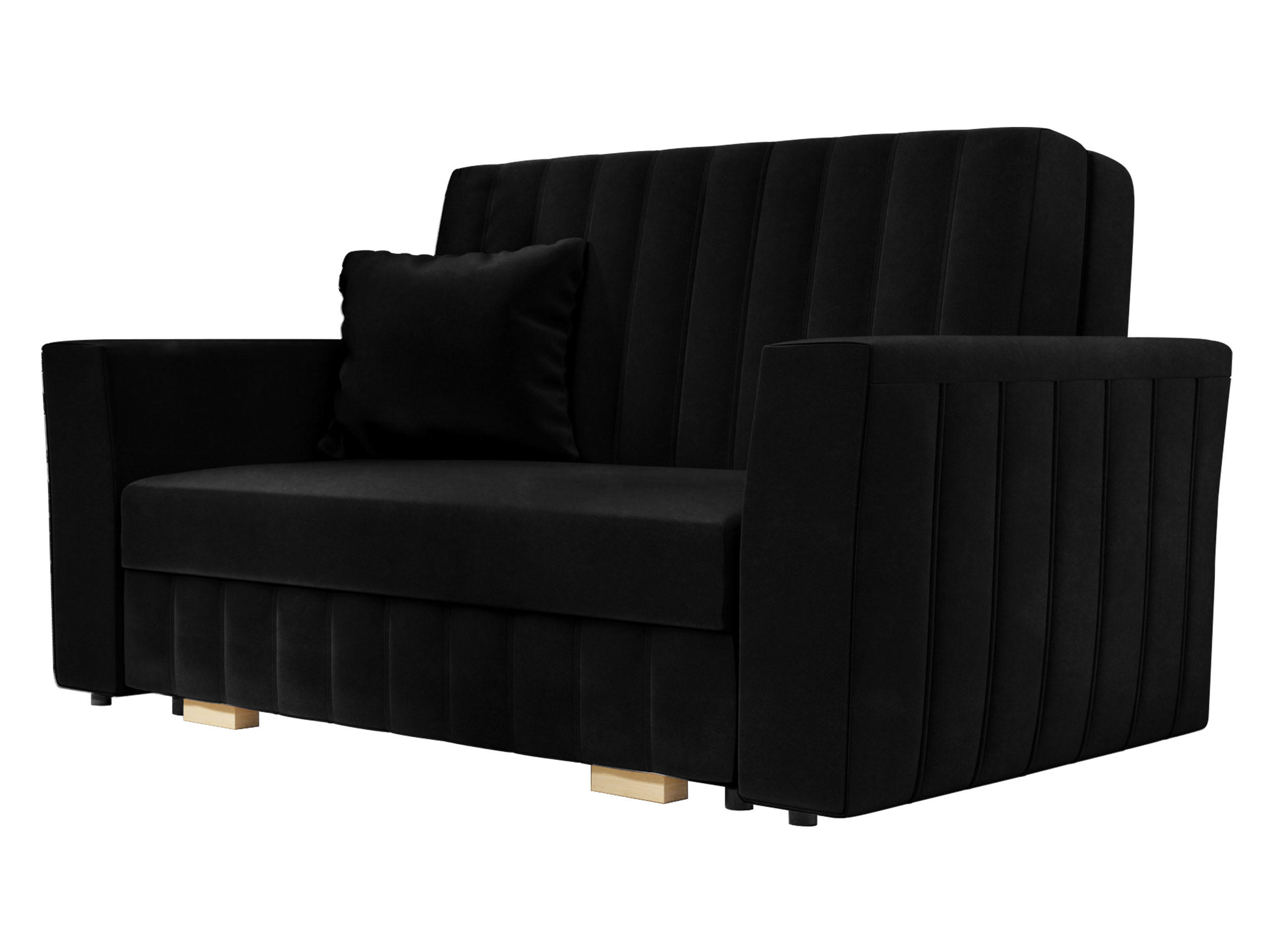 SCHLAFSOFA Viva Glam II - Schwarz/Naturfarben, Holz/Kunststoff (145/85/98cm) - MIRJAN24