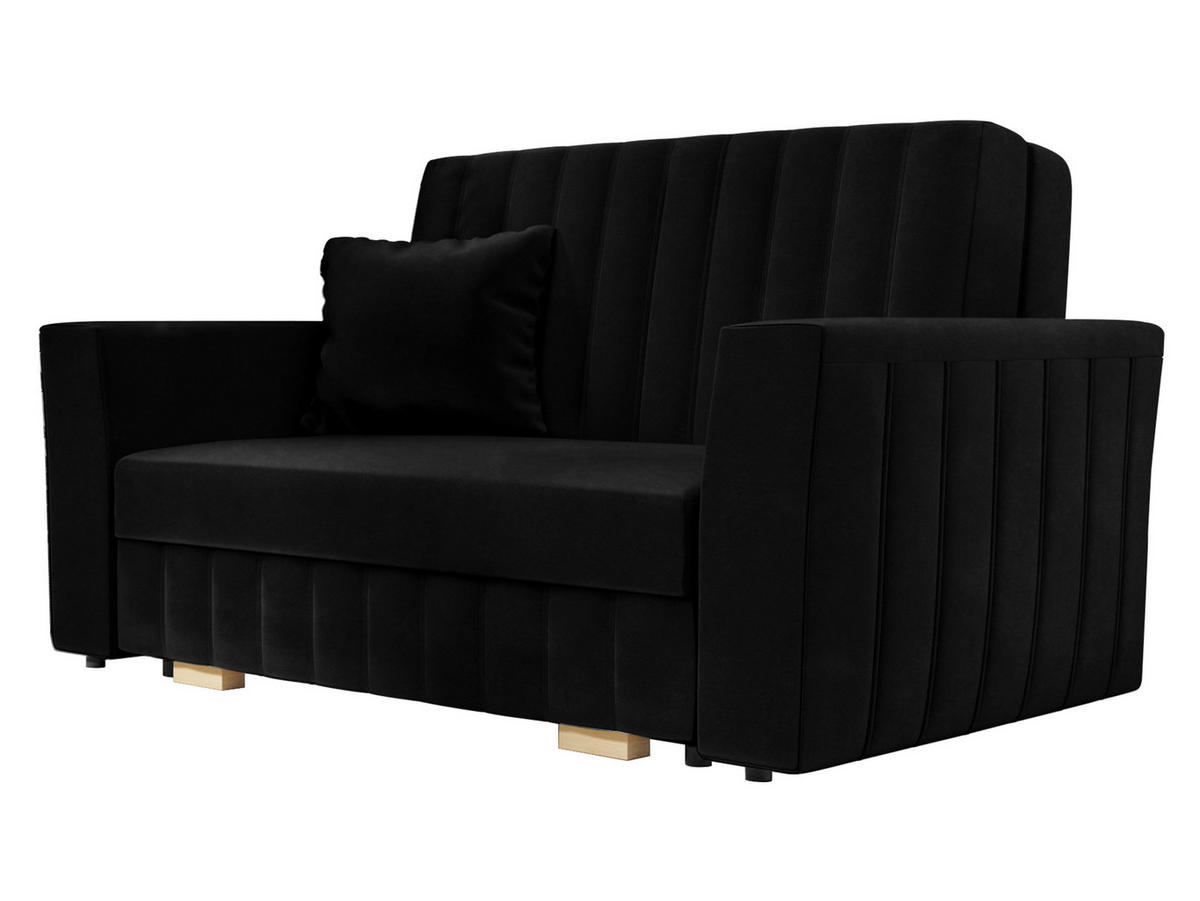 SCHLAFSOFA Viva Glam II - Schwarz/Naturfarben, Holz/Kunststoff (145/85/98cm) - MIRJAN24