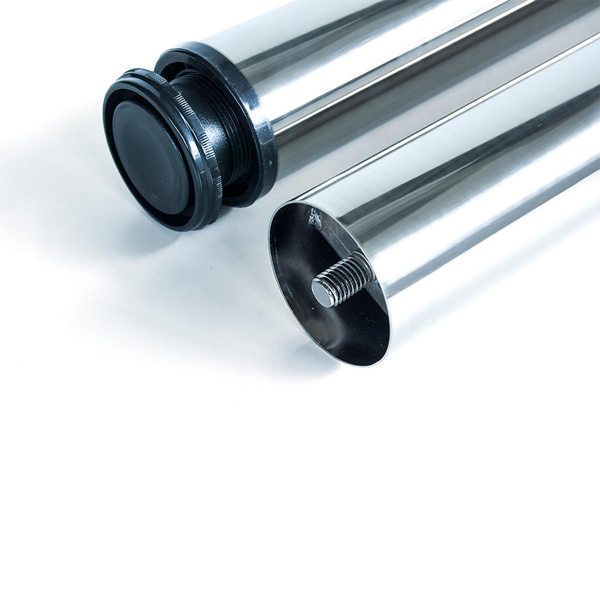 TISCHBEINE, Durchmesser 60mm, H 710mm, Stahl, Verchromt 4er-set - Chromfarben, Metall (14.2/73/14.2cm) - EMUCA