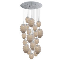 GALERIELEUCHTE Echos 20-flammig Klar Ø 18/25cm - Klar/Weiß, Glas (18/18/20cm) - s.luce