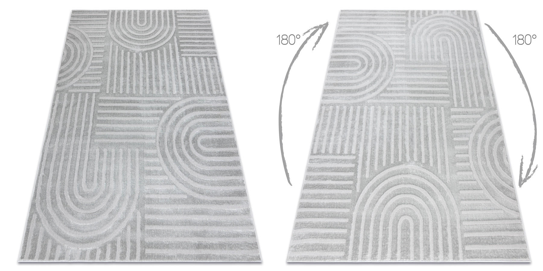TEPPICH Balance 120/170 cm - Grau, Textil (120/170cm) - rugsX
