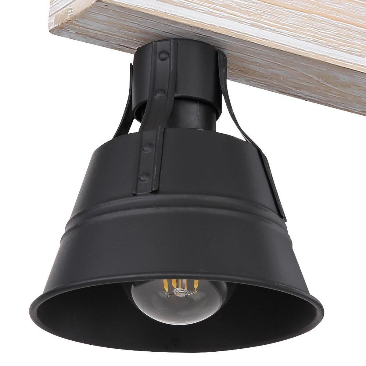 HÄNGELEUCHTE Holz Metall Braun - Braun, Holz (85/14/85cm)