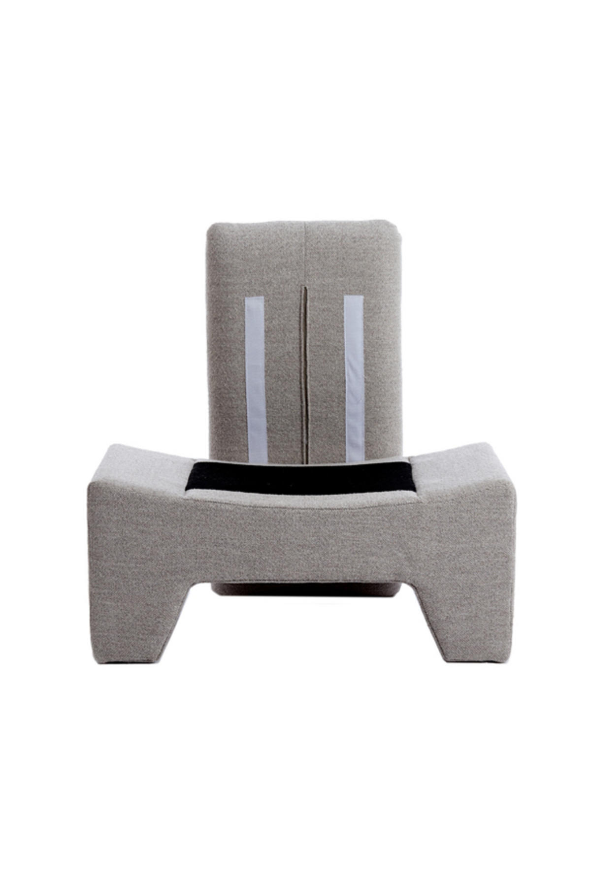 POEF Dasha Grau 80/40/48,5 cm - Grau, Holz (40/48.5/80cm) - Light & Living