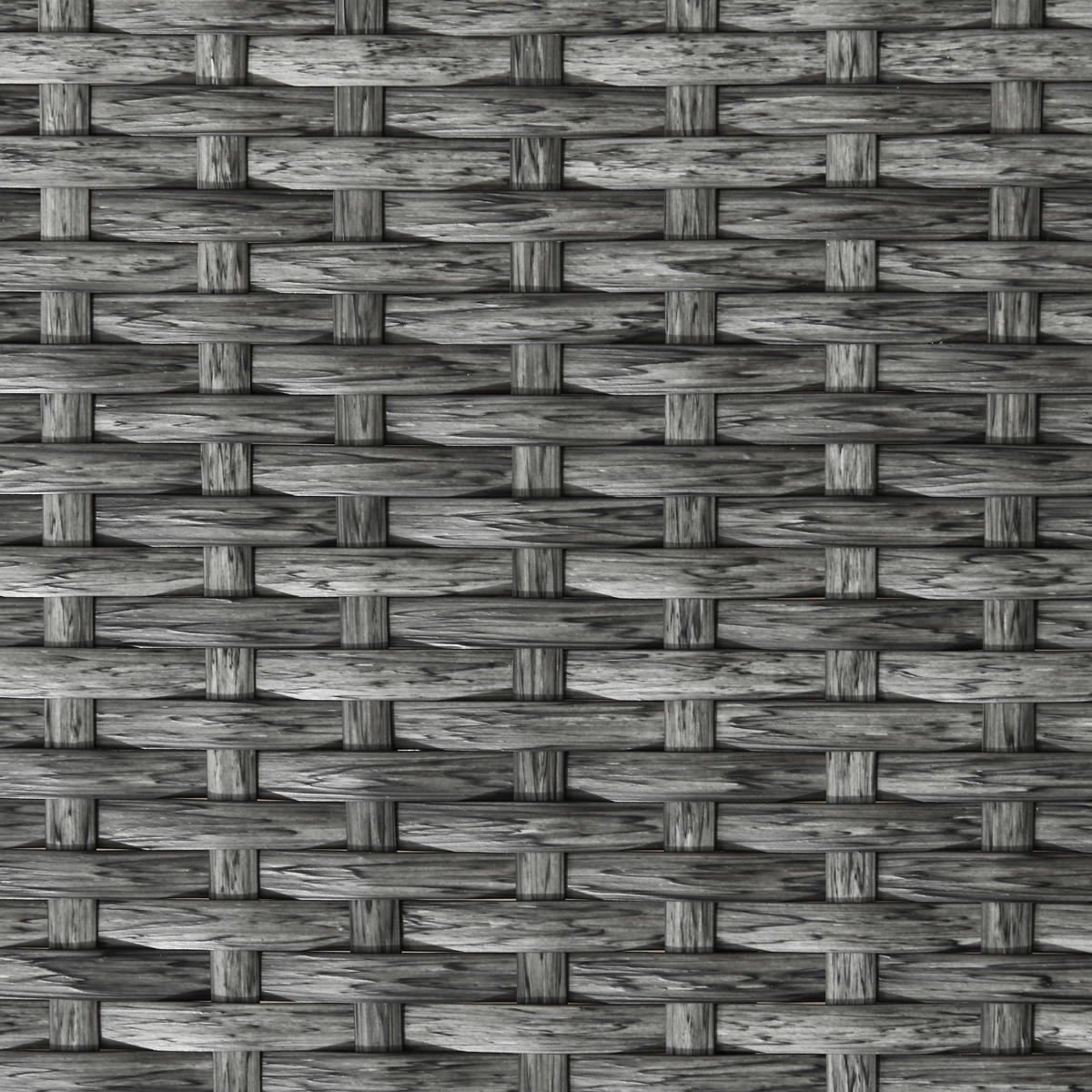 BALKONSET klappbar Tisch 2 Stühle grau - Grau, Naturmaterialien - LEBENLANG