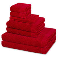 FROTTIERSET Harmony 8-teilig - Rot, Textil (50/100cm) - Ross