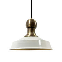 PENDELLEUCHTE Hängelampe Asletl 41/35 cm - Goldfarben/Weiß, Metall (35/41/35cm) - Bamyum
