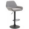 BARHOCKER Stoff grau - Schwarz/Grau, Textil/Metall (51/89/52cm) - CLP