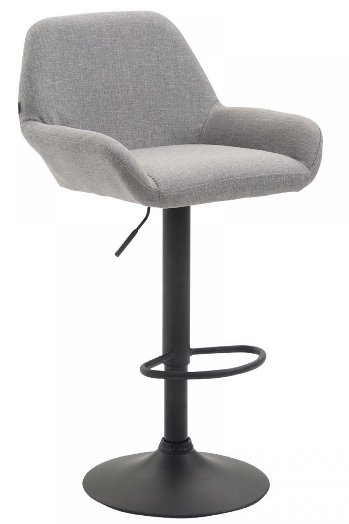 BARHOCKER Stoff grau - Schwarz/Grau, Textil/Metall (51/89/52cm) - CLP